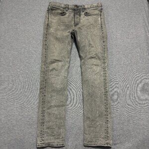 Rag & Bone Jeans Mens 34x32 Faded Black Slim Straight Leg Button Fly mid rise